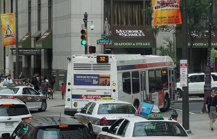 SEPTA NovaBus LFS HEV 8611